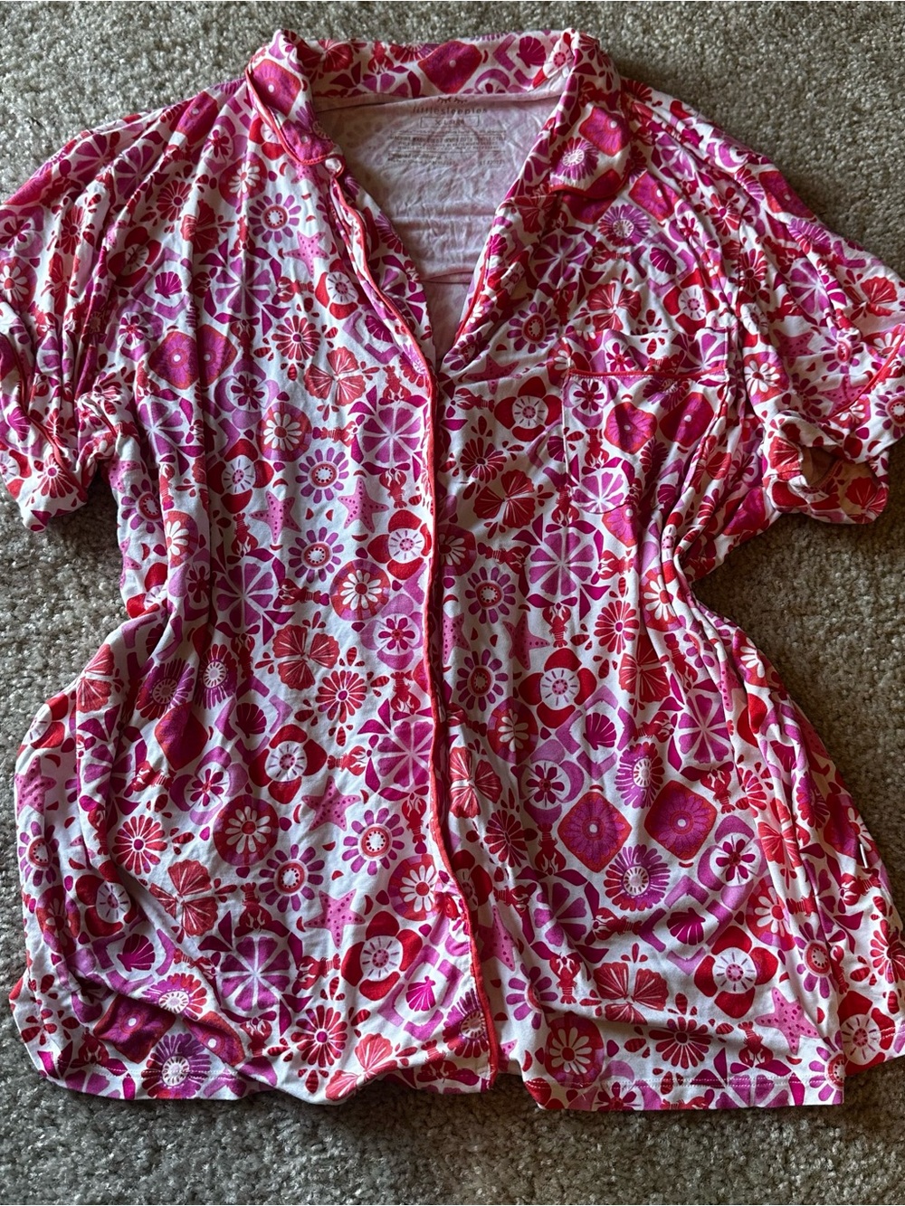 Little Sleepies Women’s Bamboo Viscose Pajama Set Short Sleeve Shorts Size XL - Picture 4 of 7